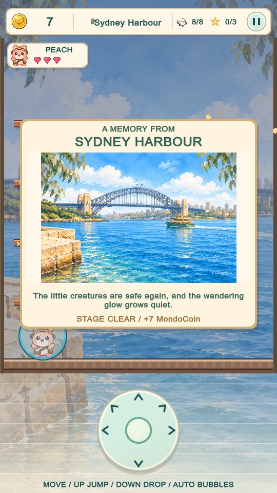 A postcard memory from Sydney Harbour after clearing a stage